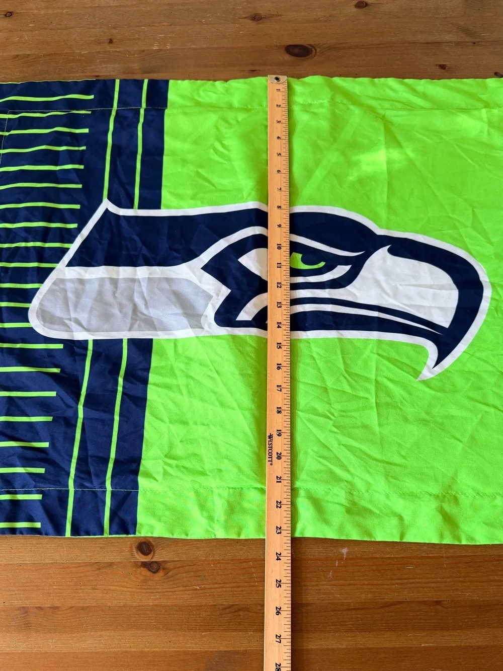 Officially licensed Seattle Seahawks standard pillow sham Green Blue Football